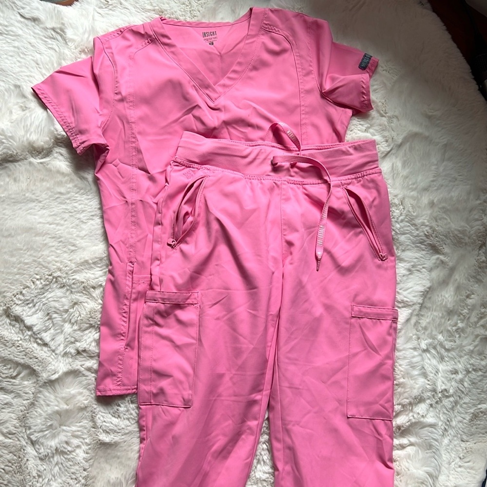 Insight pink scrubs set